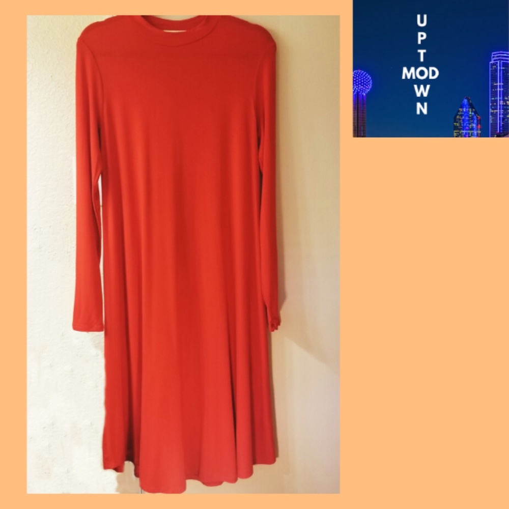 Reborn J Long Casual Red Dress Women SZ